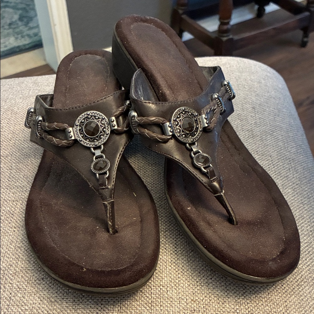 G.H. Bass & Co. Dark Brown Leather Sandals